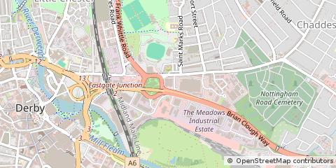 Map of Derby, Derbyshire