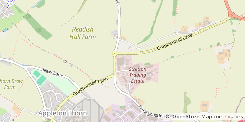 Map of Warrington, Cheshire