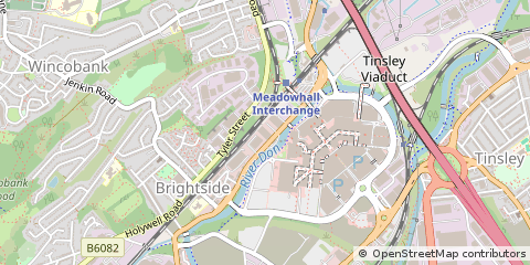 Map of Sheffield, South Yorkshire