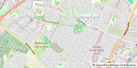 Map of Leicester, Westmidlands