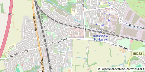 Map of Chorley, Lancashire