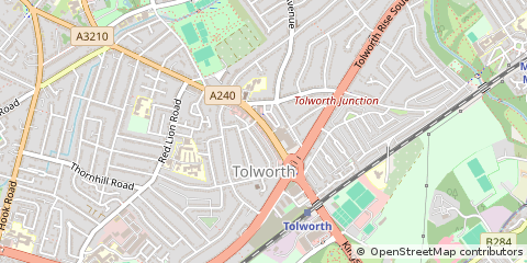 Map of Surbiton, London