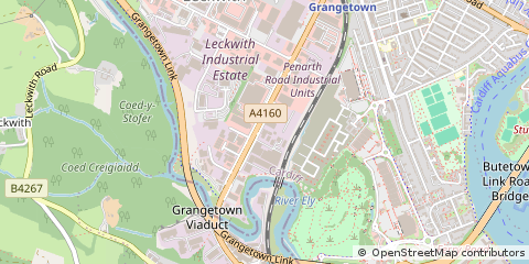 Map of Cardiff, South Glamorgan