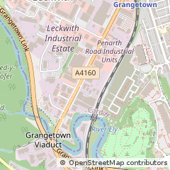 Map of Cardiff, South Glamorgan