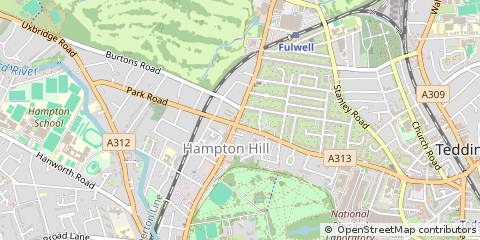Map of Hampton Hill