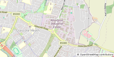 Map of Tamworth, Staffordshire