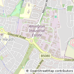 Map of Tamworth, Staffordshire