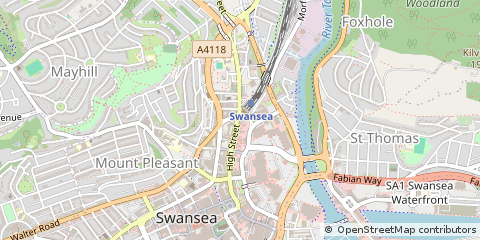 Map of Swansea