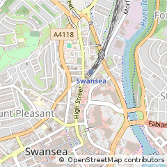 Map of Swansea
