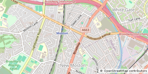 Map of Manchester, Lancashire