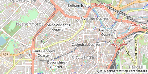 Map of Sheffield