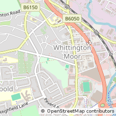 Map of Chesterfield, Derbyshire