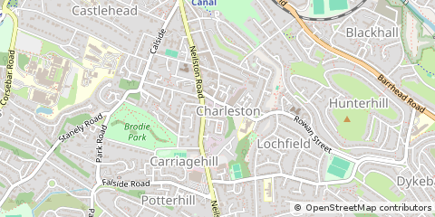 Map of Paisley, Renfrewshire