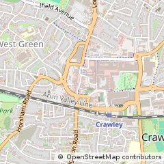 Map of Crawley, Surrey
