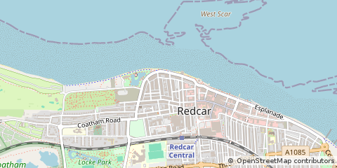 Map of Redcar, Cleveland