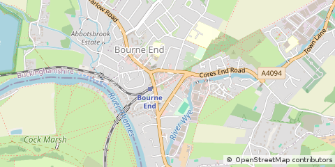 Map of Bourne END, Buckinghamshire