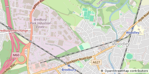Map of Stockport, Cheshire