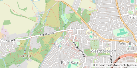 Map of Guildford, Surrey
