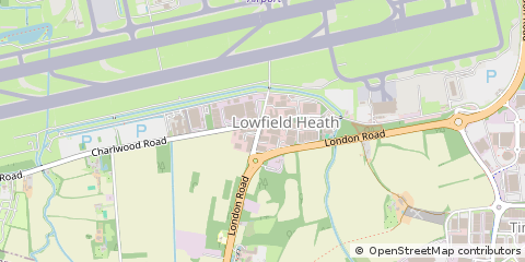 Map of Crawley, West Sussex