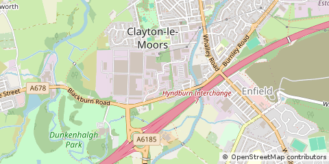 Map of Accrington, Lancashire