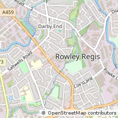 Map of Dudley, West Midlands