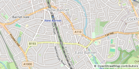 Map of Barnet, Hertfordshire