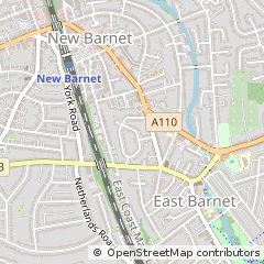 Map of Barnet, Hertfordshire