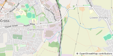 Map of Chesterfield, Derbyshire