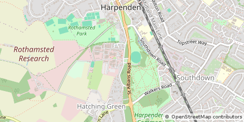 Map of Harpenden, Herts