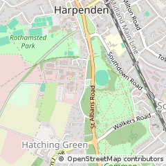 Map of Harpenden, Herts