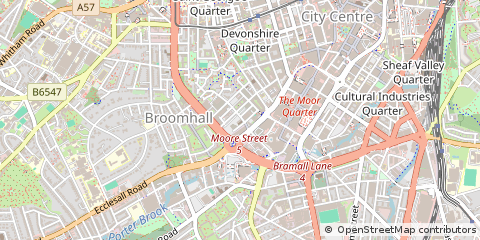 Map of South Yorkshire