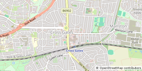 Map of Leeds, West Yorkshire