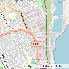 Map of Sunderland, Tyne & Wear