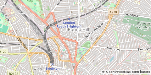 Map of Brighton, East Sussex