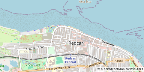 Map of Redcar, Cleveland