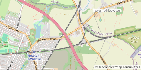 Map of Newton-LE-Willows