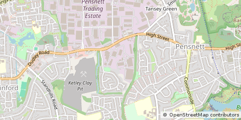 Map of Dudley, West Midlands