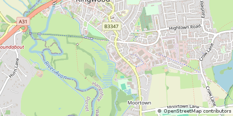 Map of Ringwood, Hampshire