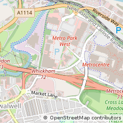 Map of Gateshead