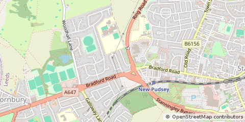 Map of Pudsey, West Yorkshire