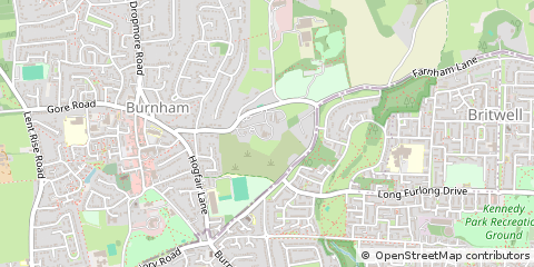 Map of Burnham, Buckinghamshire