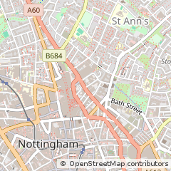 Map of Nottingham, Notts