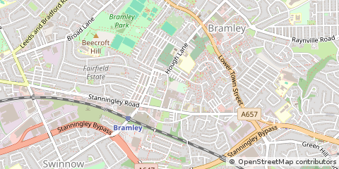 Map of Leeds, West Yorkshire