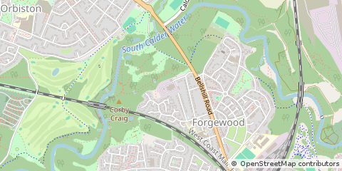 Map of Motherwell, North Lanarkshire