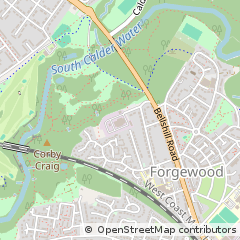 Map of Motherwell, North Lanarkshire