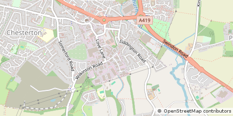 Map of Cirencester, Gloucestershire