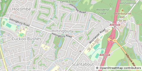 Map of Eastleigh, Hampshire