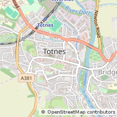 Map of Totnes, Devon