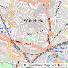 Map of Wakefield, West Yorkshire