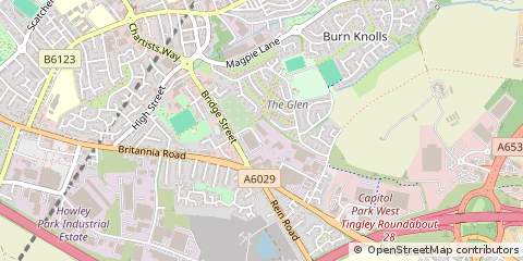 Map of Leeds, West Yorkshire
